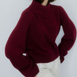 Wide-Sleeve Jumper – Burgundy – view 3