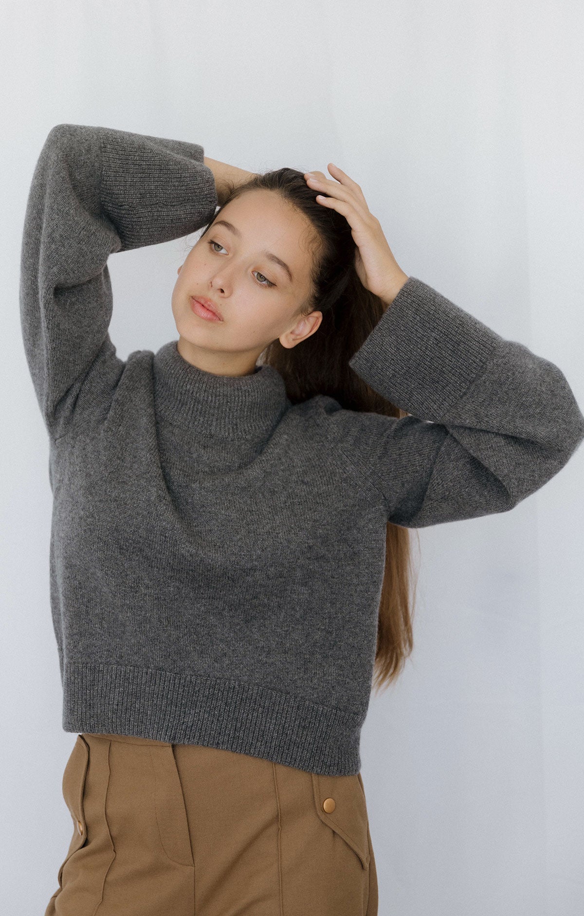 Wide-Sleeve Jumper – Grey – view 3