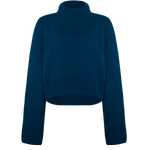 Wide-Sleeve Jumper – Teal – front view
