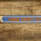 HOME SWEET HOME Woven Embroidered Keychain by Parsley & Pepper — handwoven embroidered keychain, view 3