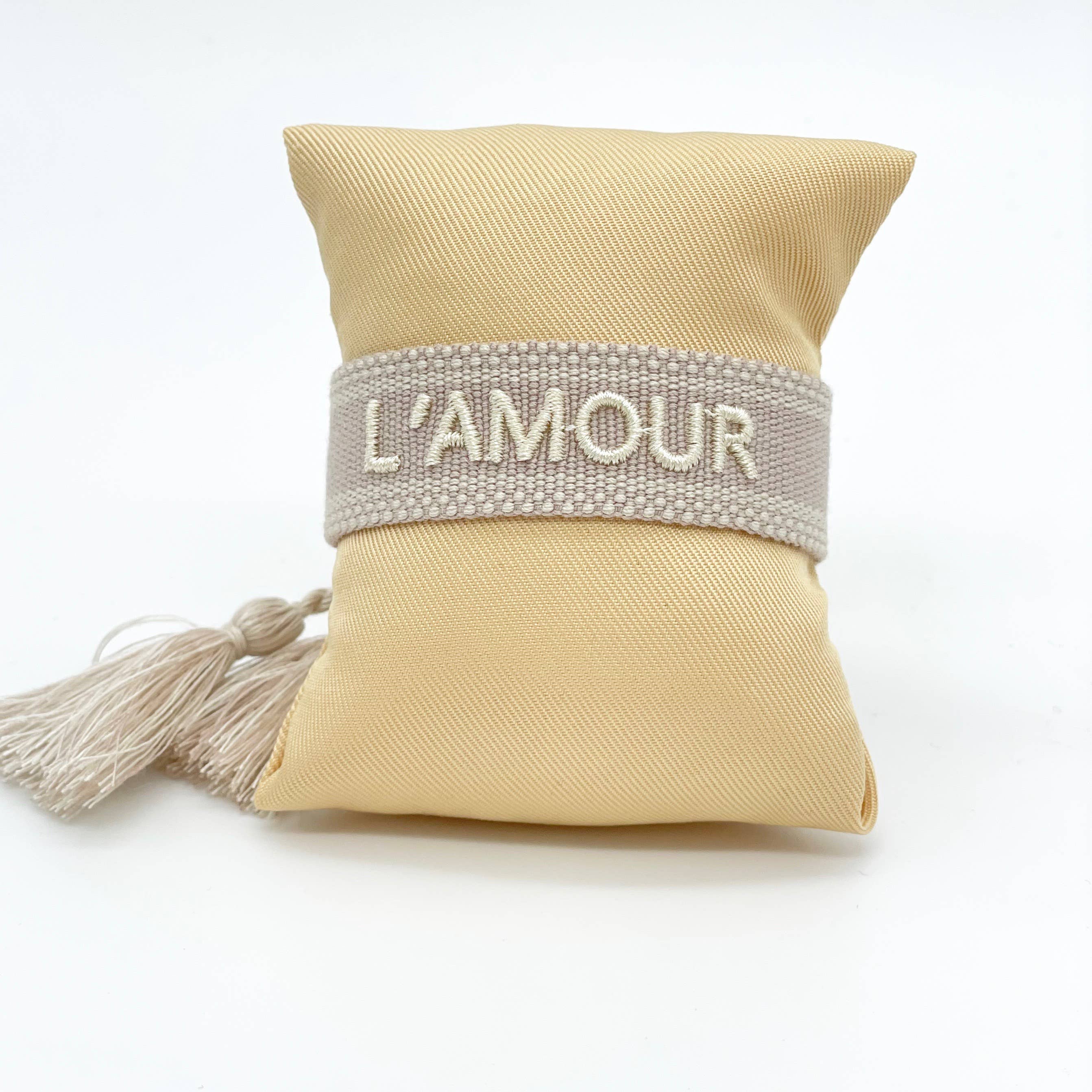 Parsley & Pepper L'AMOUR Statement Woven Bracelet – view 2