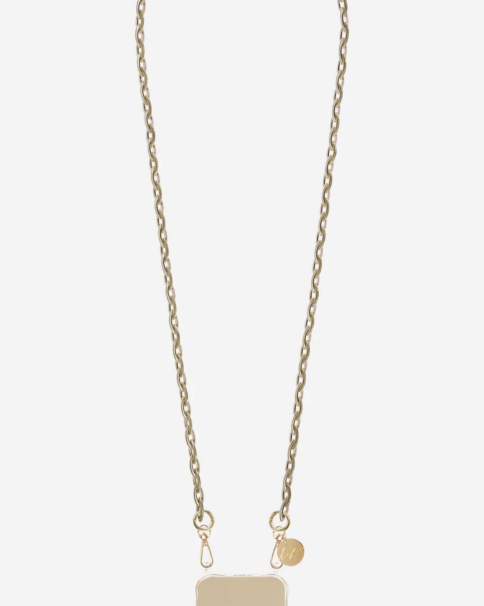 Pia Twisted Link Phone Chain Gold luxury metallic crossbody phone accessory