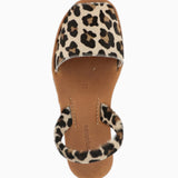 Leopard print Avarca sandals with nappa leather and tyre-tread sole.