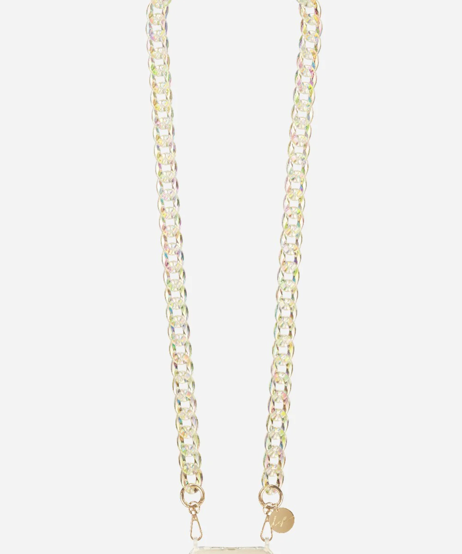 Sarah Holographic Phone Chain iridescent rainbow crossbody smartphone accessory