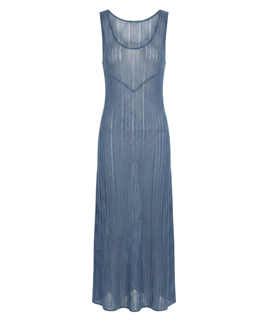 Marla Maxi Dress – Blue – front view