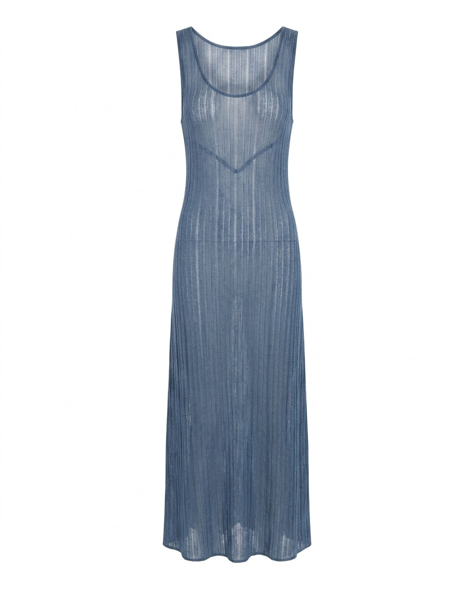 Marla Maxi Dress – Blue – front view