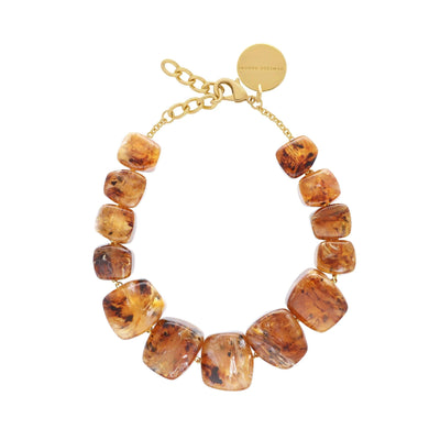 Big Organic Shaped Necklace | Amber