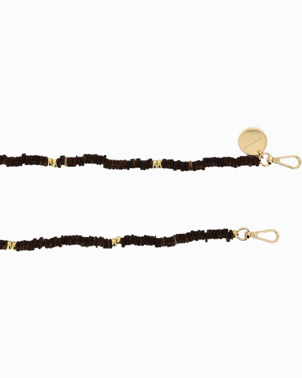 Gaby Brown Wooden Pearls Phone Strap