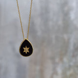 AZUNI - Astral Teardrop Gemstone Pendant Necklace