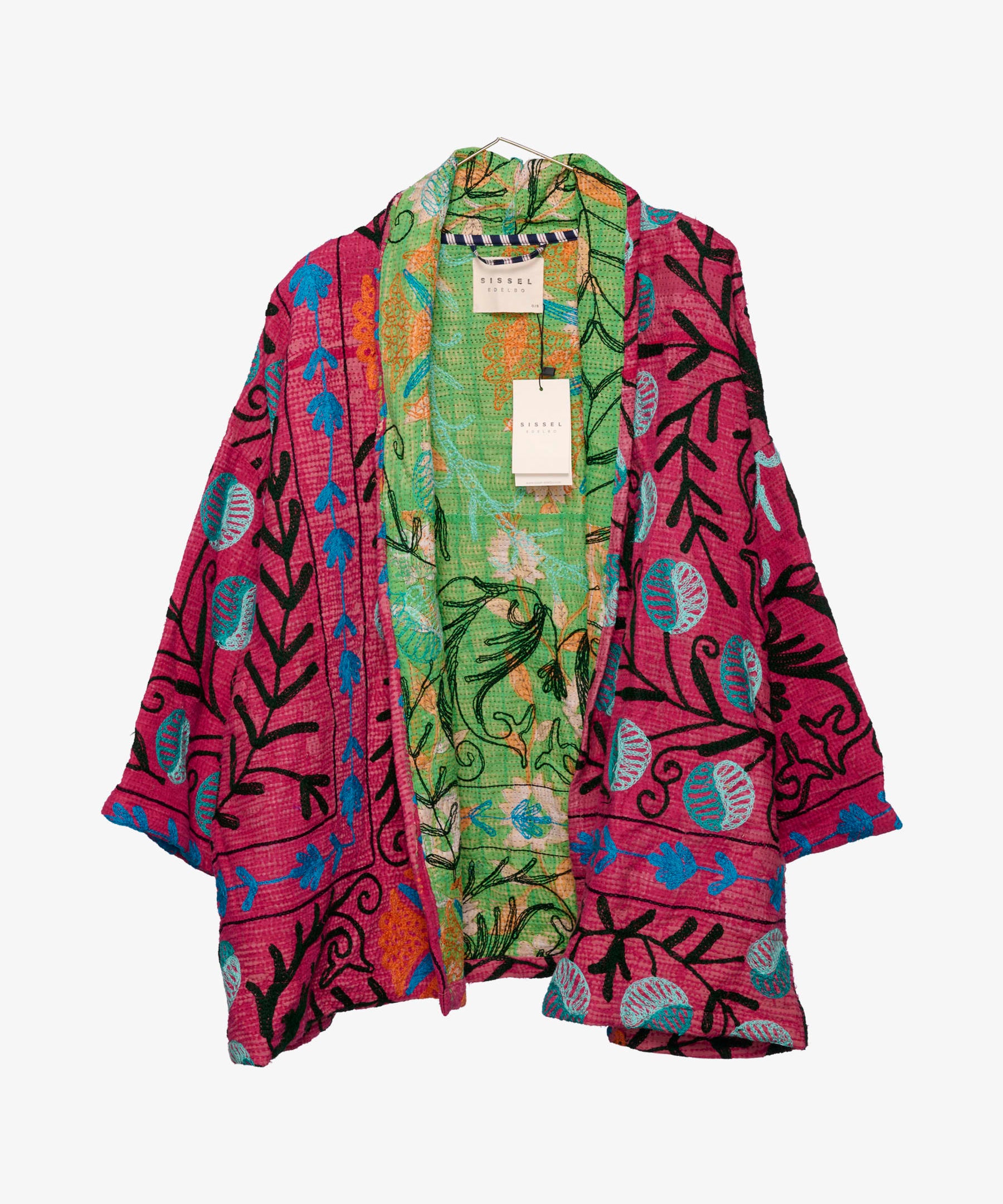 Bitten Kantha Women's Jacket featuring Suzan Embroidery - One-of-a-Kind
