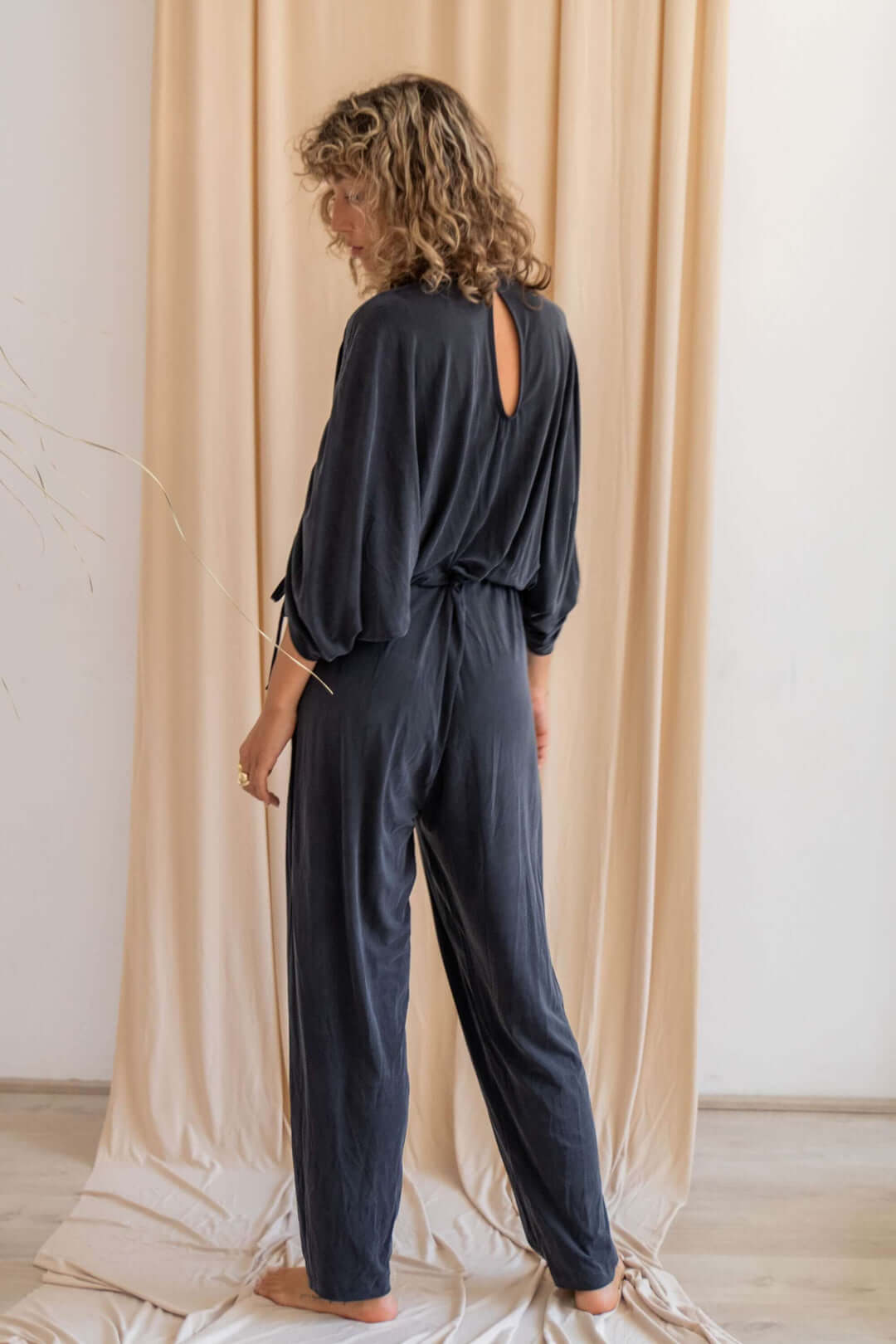 Black batwing hot sale jumpsuit