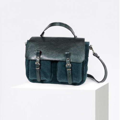 CRAIE STUDIO - MATHS Corduroy Satchel | Petrol