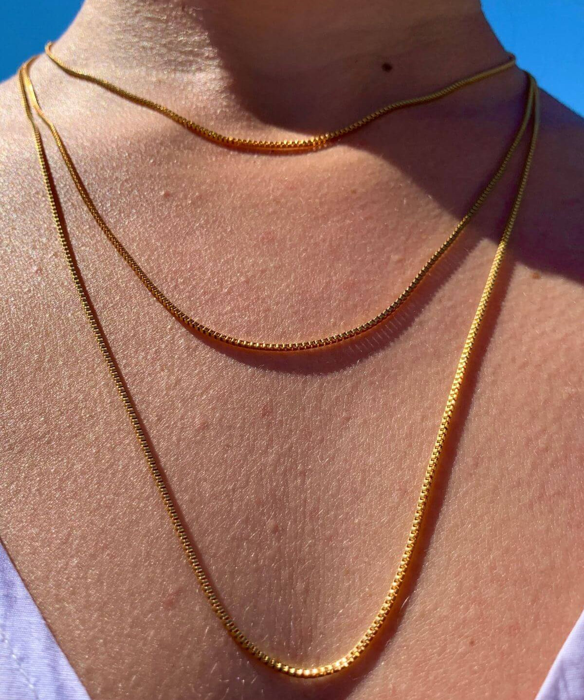 CRYSTAL HAZE - Box chain | gold plated