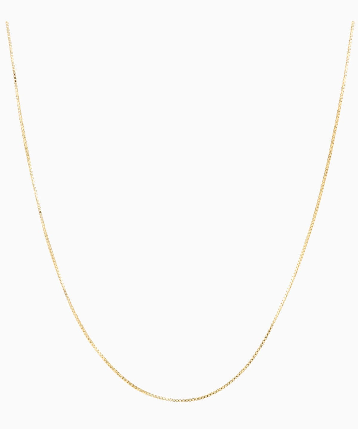 Crystal Haze gold-plated box chain necklace, flat lay on a white background
