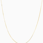Crystal Haze gold-plated box chain necklace, flat lay on a white background