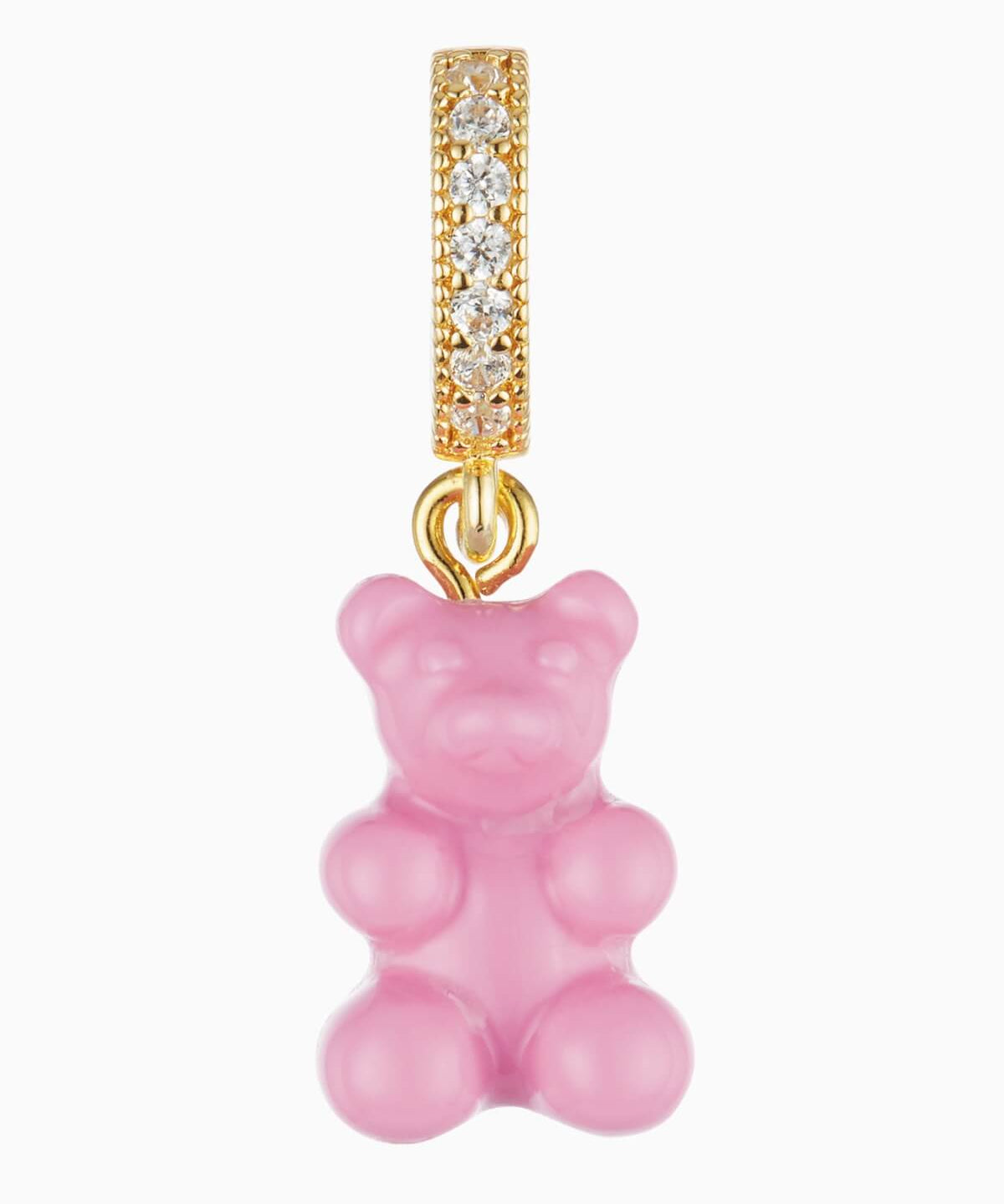 CRYSTAL HAZE - Pave Nostalgia Bear Pendant | Candy Pink