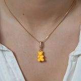 CRYSTAL HAZE - Pave Nostalgia Bear Pendant | Yellow