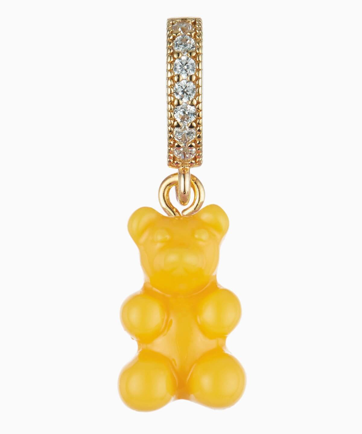 CRYSTAL HAZE - Pave Nostalgia Bear Pendant | Yellow