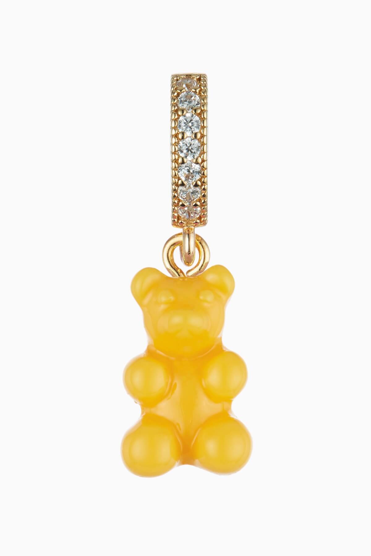 CRYSTAL HAZE - Pave Nostalgia Bear Pendant | Yellow