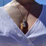 CRYSTAL HAZE - Raw Cut Agate Pendant