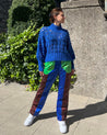 DAWN & DARE - Colour Block Pants | Blue Mix