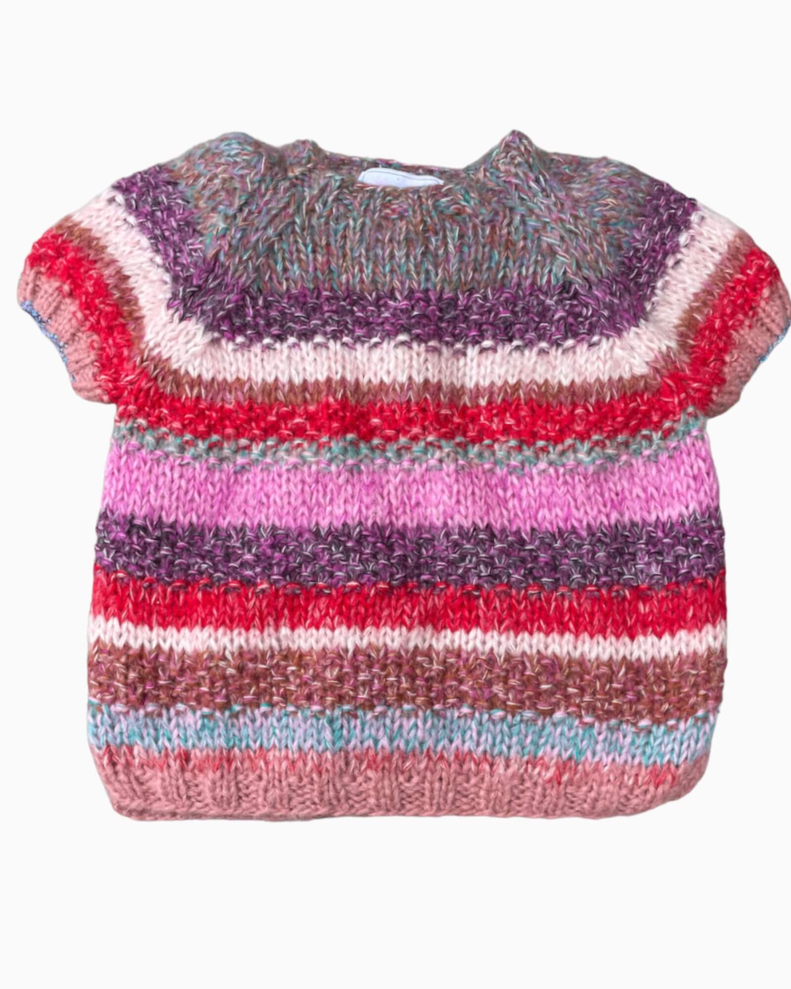 DAWN & DARE - Estelle Multi Stripe Pullover | Dark Nude