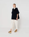 EMIN + PAUL - Cashmere Cape with Hood | Navy Blue