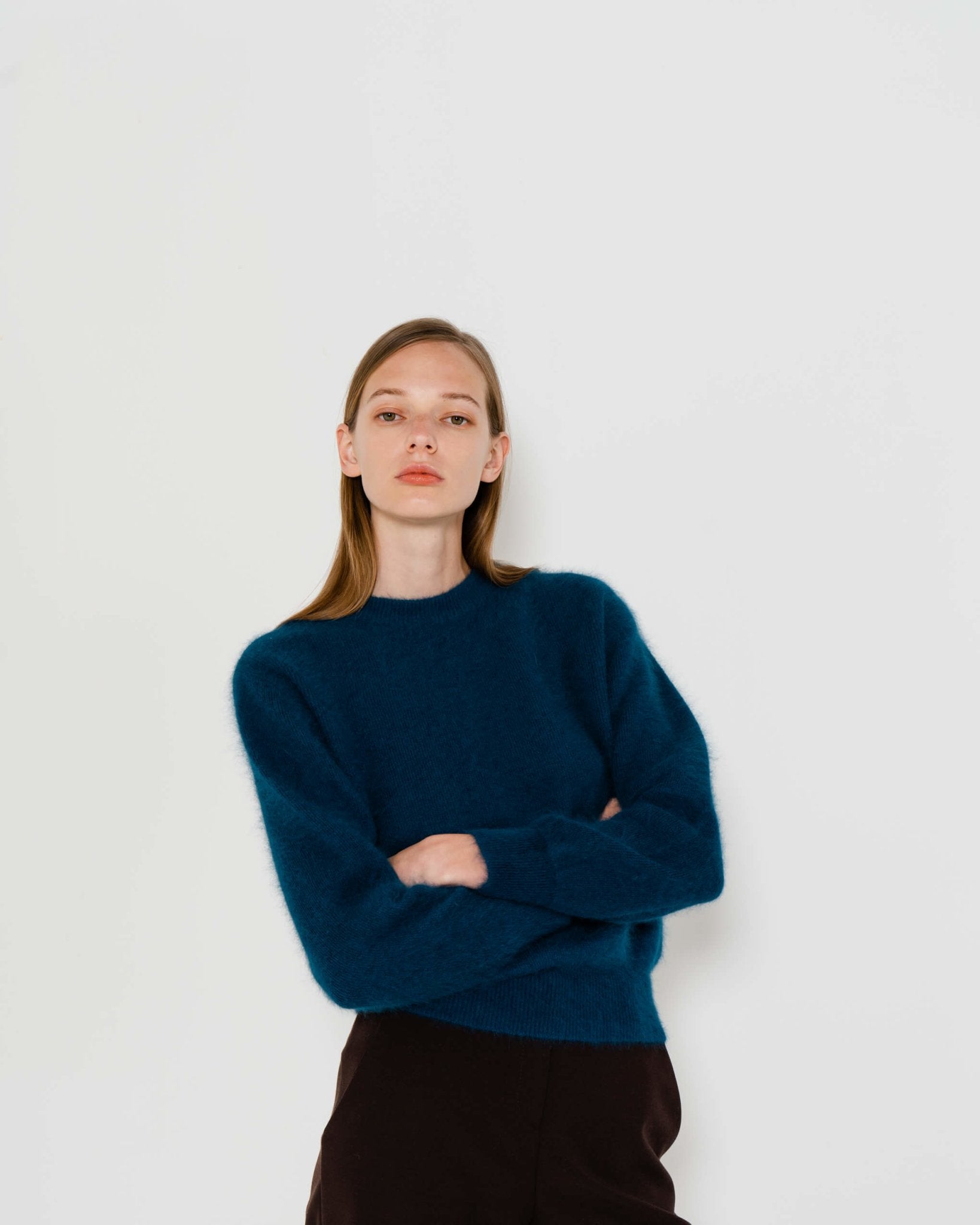 EMIN + PAUL - Fluffy Angora Jumper | Teal
