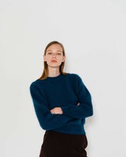 EMIN + PAUL - Fluffy Angora Jumper | Teal