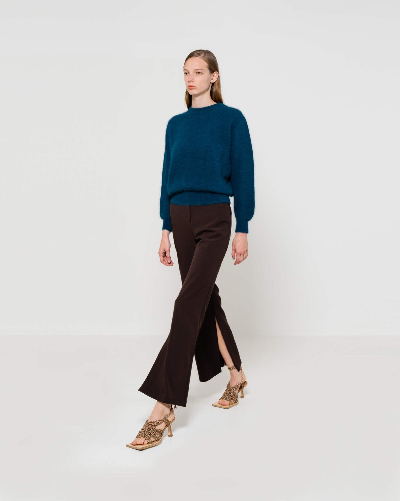 EMIN + PAUL - Fluffy Angora Jumper | Teal