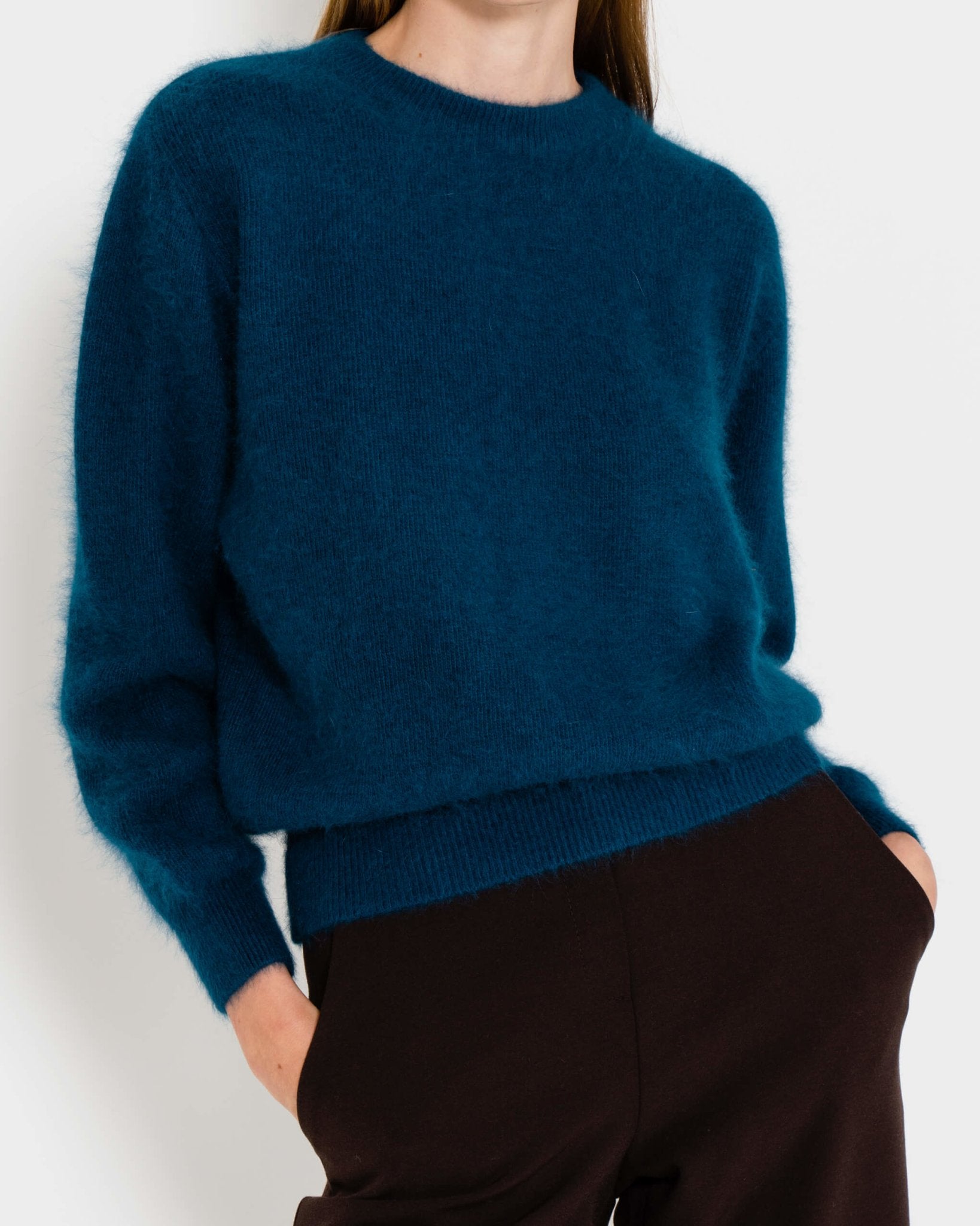 EMIN + PAUL - Fluffy Angora Jumper | Teal