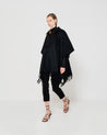 EMIN + PAUL - Fringe Wool Poncho | Black