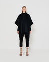 EMIN + PAUL - Fringe Wool Poncho | Black