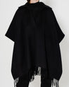 EMIN + PAUL - Fringe Wool Poncho | Black