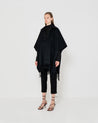 EMIN + PAUL - Fringe Wool Poncho | Black