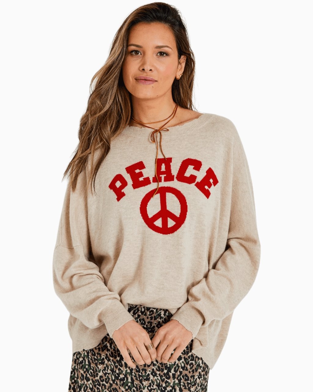 FIVE JEANS - Cashmere Sweater Peace | Sable