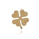 HYPSO PARIS - Clover and Striped Heart Pendant | Gold