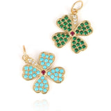 HYPSO PARIS - Zircon Clover Pendat | Green