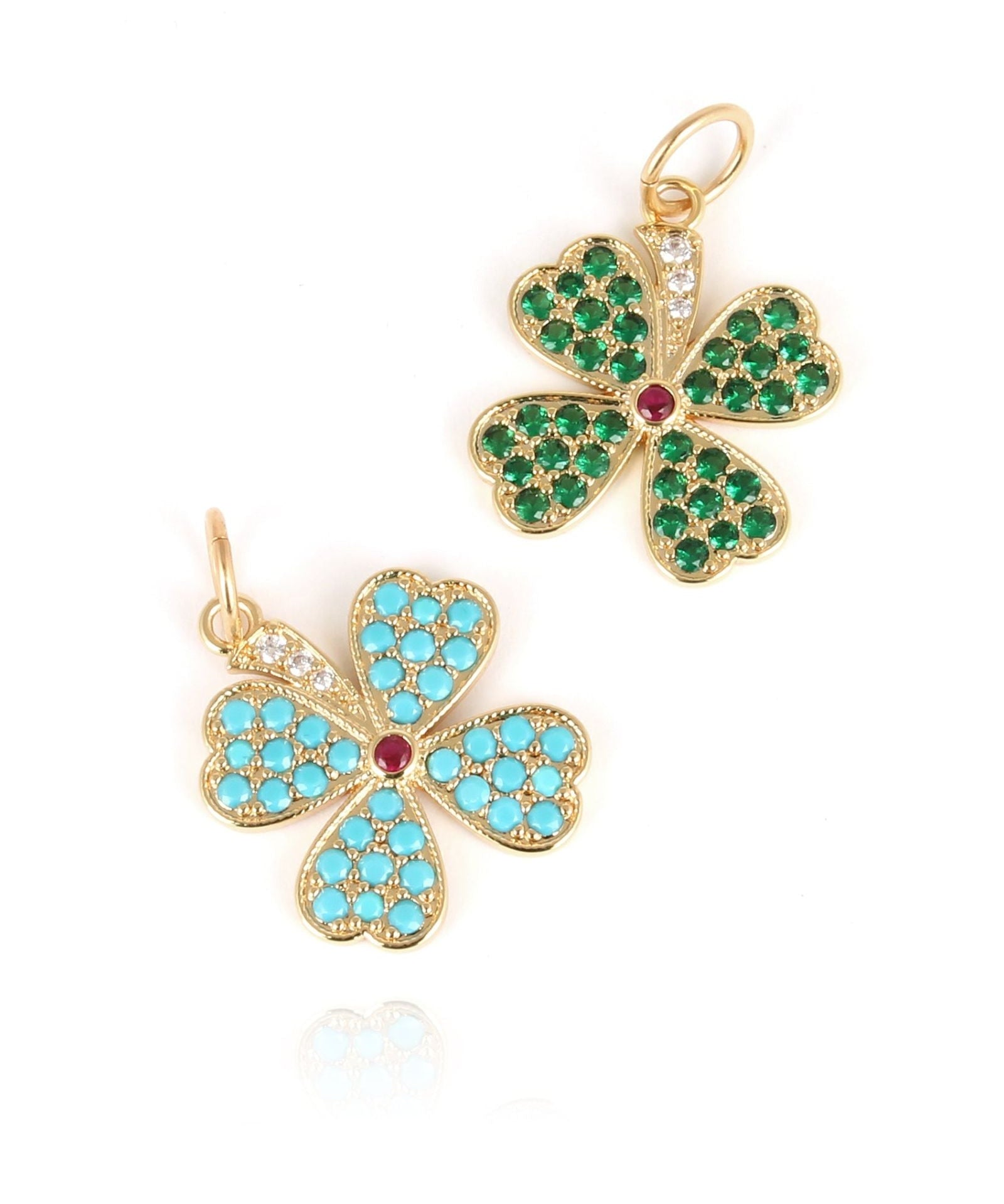 HYPSO PARIS - Zircon Clover Pendat | Green