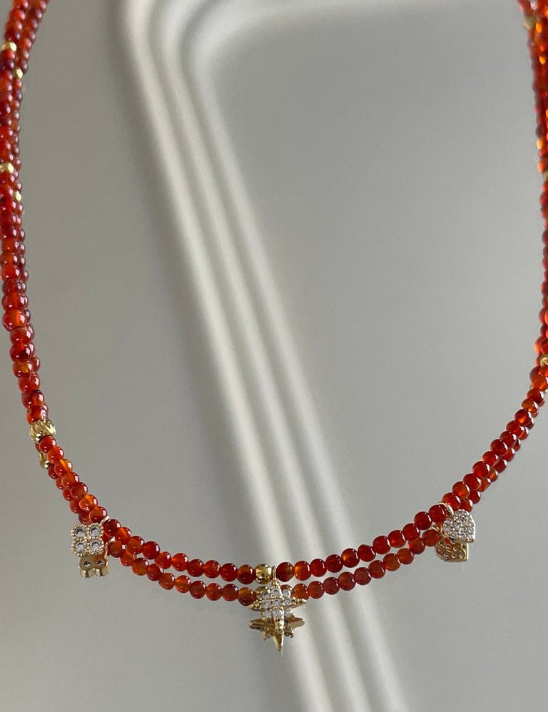 KARMA BY HANNA - Good luck Cornaline Necklace