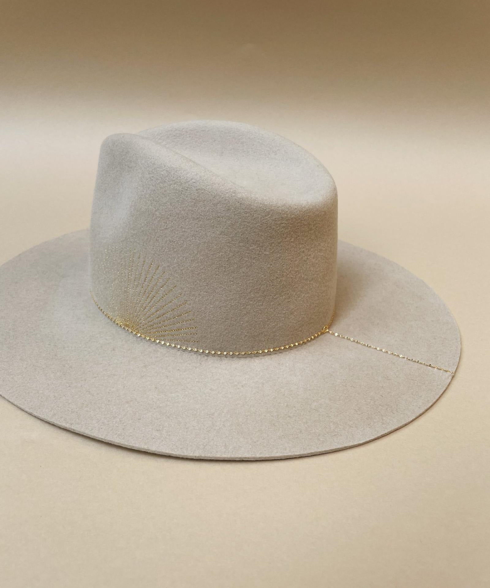 VAN PALMA - BASILE Embroidered Fedora | Ivory