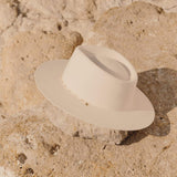 VAN PALMA - ESMÉE Chain Strap Fedora Hat | Off White