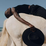 VAN PALMA - PAUL Wide Trim Bow Hat | Black