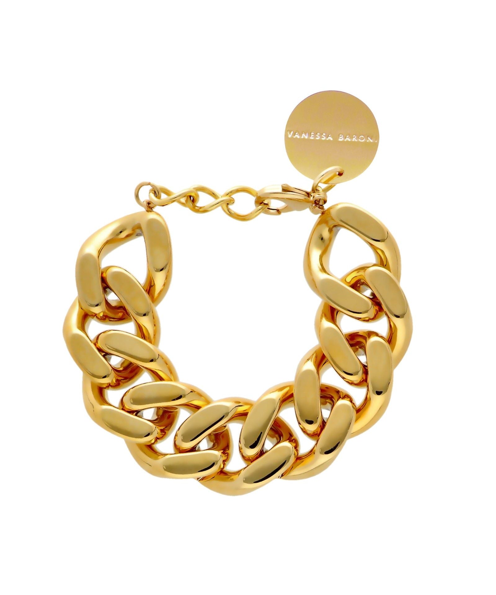 VANESSA BARONI - Flat Chain Bracelet | Gold Finish