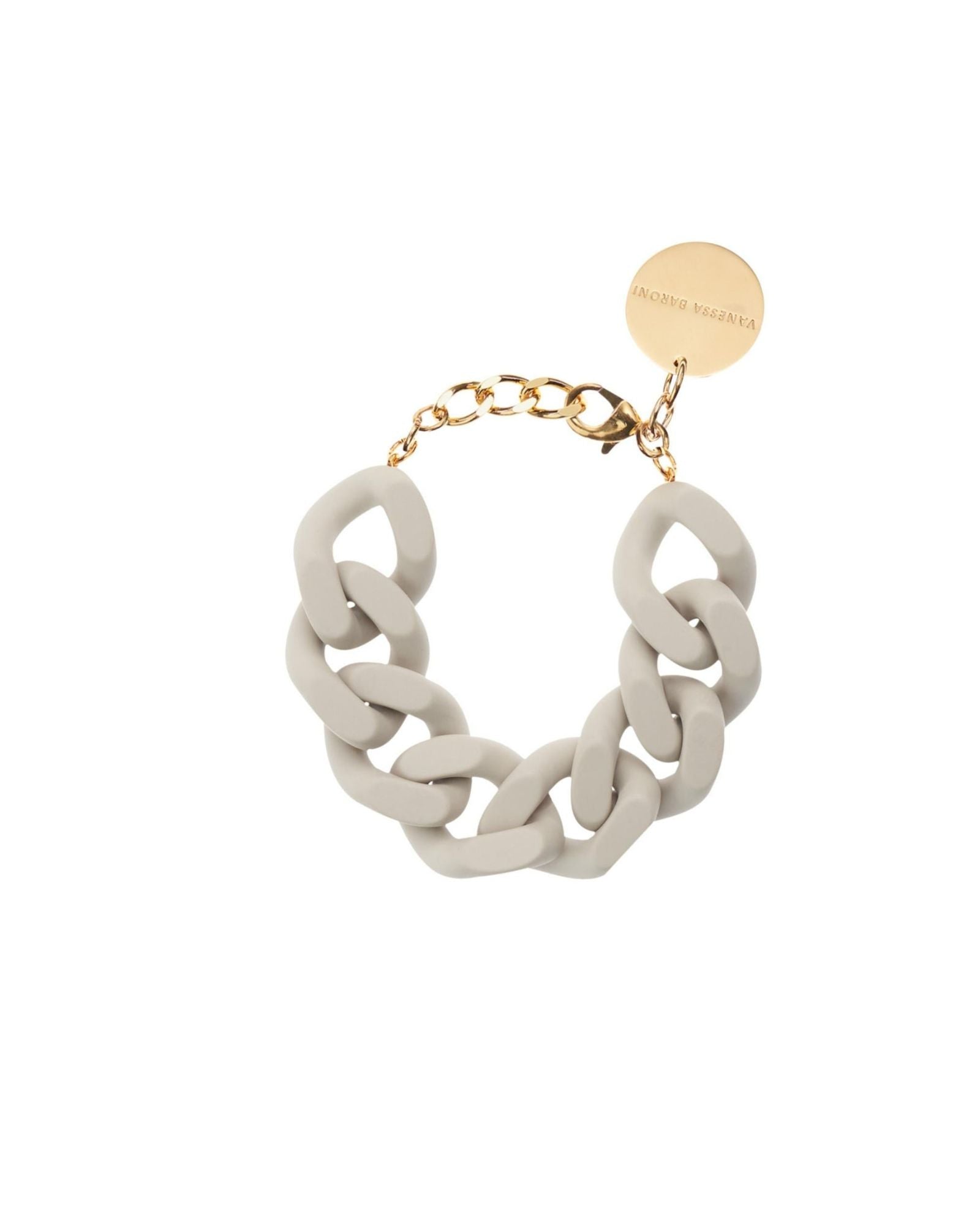 You don’t need to include “product image” in your alt text – just focus on a clear, descriptive phrase that includes relevant keywords. For example:

**Picture File Name:**  
vanessa-baroni-flat-chain-bracelet-matt-grey.jpg

**Alt Text:**  
Vanessa Baroni flat chain bracelet in matt grey with sleek acetate links and adjustable gold hardware for a modern, minimalist look.