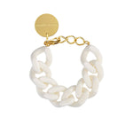 VANESSA BARONI - Flat Chain Bracelets in white gloss